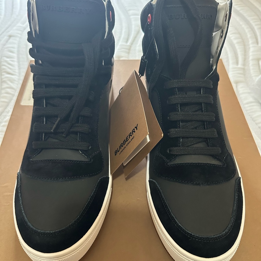 Burberry Black Reeth High Trainers - Picture 2 of 7